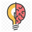 Human Brain Thinking Creative Idea Icon