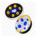 Human Cells Cytoplasm Organelles Icon