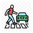 Human Crossing Road  Icon