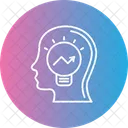 Human Head Creative Thinking Bulb Icon