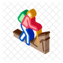 Human Hiking Extreme Icon