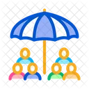 Human Protect Umbrella Icon