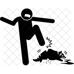 Human Killing Animal Icon