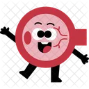 Human Organ Eye Ball Character Icon