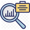 Human Resource Job Analysis Magnifier Icon