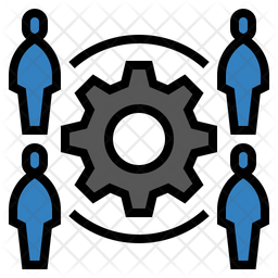 Human Resource Management Icon - Download in Colored Outline Style