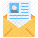 Human Resources Letter Resume Icon