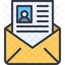 Human Resources Letter Resume Icon
