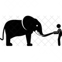 Human Touch Elephant  Icon