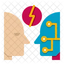 Human Vs Ai Artificial Intelligence Ai Icon