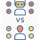 Human Vs Robot  Icon