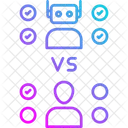 Human Vs Robot Icon