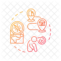 Humangeographie der Einsamkeit  Symbol