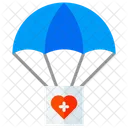 Humanitarian Aid Supplies Parachute Icon