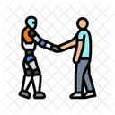 Humano Robo Interacao Ícone