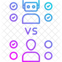 Humano Vs Robot Icono