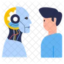 Bionic Man Humanoid Cyborg Icon