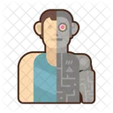 Humanoid Robot Bionic Man Mobile Internet Icon
