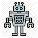 Artificial Intelligence Robot Bionic Man Icon
