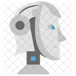 Humanoid Robot Face  Icon