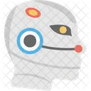 Humanoid Robot Face Icon