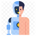 Bionic Man Humanoid Technology Cyborg Icon