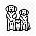Familie Hund Zucht Symbol