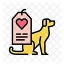 Hund Liebe Etikett Symbol