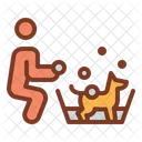 Hundewasche Trainer Coach Symbol