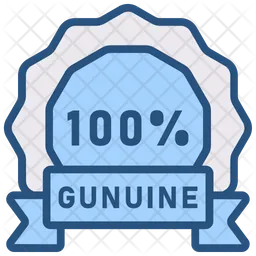Hundred percent Genuine tag  Icon