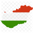 Hungary Flag Map Icon