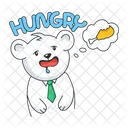 Hungry Bear Teddy Bear Feeling Hungry Icon