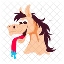 Hungry Horse Horse Cartoon Horse Stickers Icon
