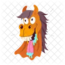 Hungry Horse Cartoon Horse Stickers Icon
