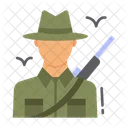 Rifle Trapper Man Icon