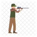 Hunter Aiming Shotgun Icon