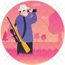 Hunting Hunter Hunter With Spyglass Icon