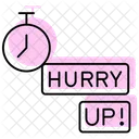 Hurry Up Clock Color Shadow Thinline Icon Icon