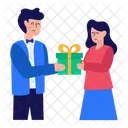 Husband Giving Gift  Icon