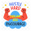 Hustle Hard Encourage Hands Icon