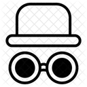Hut und Brille  Symbol