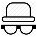 Hut und Brille  Symbol