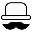 Hut und Schnurrbart  Symbol