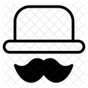 Hut und Schnurrbart  Symbol