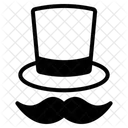 Hut und Schnurrbart  Symbol