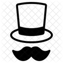 Hut und Schnurrbart  Symbol