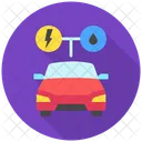 Hybrid Car Vehicle Technology Icon