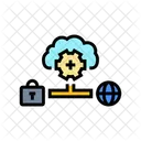 Hybrid Cloud Computing Icon