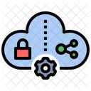 Hybrid Cloud Public And Private Storage Icon