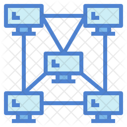 Hybrid Network Icon - Download in Colored Outline Style